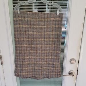 Cadeau Wool/silk Blend Tweed Skirt Adjustable Waist Fully Lined Maternity